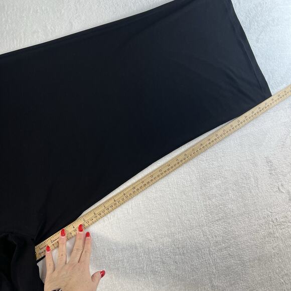 IC COLLECTION By Connie K Plus 2X High Rise Wide Leg Pants Black Heavy Ponte - Picture 11 of 13